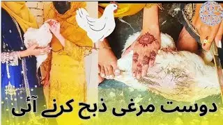 Big chicken zibah with Two girls| Lady butcher vlog 