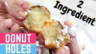Two Ingredient DONUT HOLES | GREEK yogurt donut recipe
