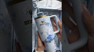 Unboxing my new Stanley X LoveShackFancy cup 🥹🩵 #unboxing #stanley #loveshackfancy