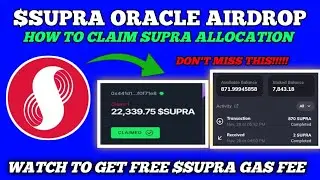 How to Claim Your Supra Oracle Airdrop Allocation: Easy $SUPRA Airdrop Withdrawal Guide!