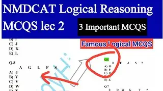 MDCAT Logical Reasoning lec 2-3 important MCQS by studyHigh. Pk