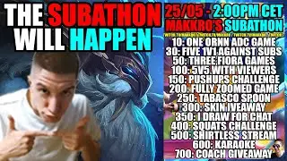THE ULTIMATE TWITCH SUBATHON ON 25TH