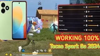Free Fire Headshot Tecno Spark Go 2024📱 After New update 2025 ⚡ Sitting+Sensitivity+DPI⚙️