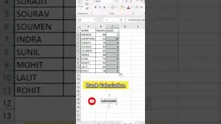 Rank Calculation in Excel l Advance Excel Trick #excel #exceltips #computertricks #viral #viralfeeds