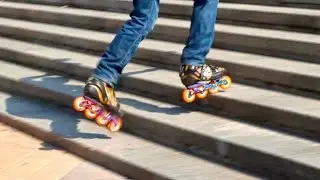 How to go Down Stairs on Inline Skates - ALL methods + stairs ride