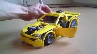Small Yellow LEGO(r) Racecar with instructions