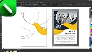 How to Create a professional Business flyer design In CorelDRAW | New Shape Building Technique 2025
