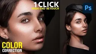 Skin Retouching & Color Correction in 1 Click in Photoshop Photo Editing Techniques