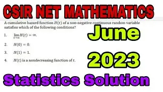 CSIR NET MATHEMATICS JUNE 2023 SOLUTION | CSIR NET MATHS  