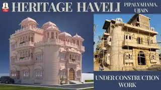 P766 Heritage Haveli Design | Ujjain | In Banshi Pahadpur Stone | Site Visit
