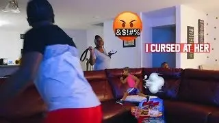Cursing in front of my mom *PRANK*.. She got UPSET