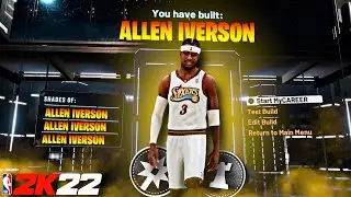 *NEW* BROKEN ALLEN IVERSON BUILD ON NBA 2K22! BEST POINT GUARD BUILD IN NBA 2K22 CURRENT GEN!