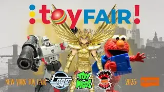 ToyFair Blokees booth tour including Saint Seiya Sesame Street and Transformers