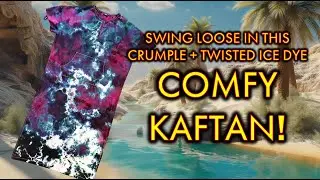 🤯 🤯 🤯 THIS IS THE MOST COZY KAFTAN EVER! | Crumple AND Twisted Decline Ice Dye Tutorial