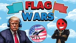 FLAG WARS 💥 ROBLOX - BLUE TEAM VS DONALD TRUMP 😭