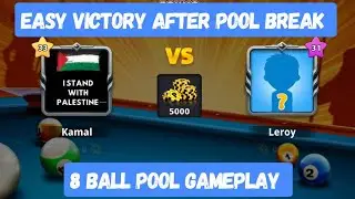 EASY VICTORY AFTER POOL BREAK// 8 BALL POOL GAMEPLAY