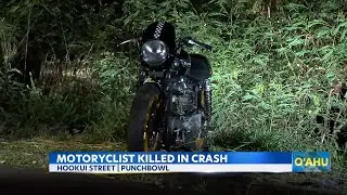 Fatal crash involving a motorcyclist on Hookui Street on Thursday night