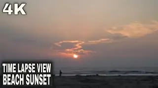 Time Lapse View Of Beach Sunset | Copyright Free Stock Footage | 4K UHD