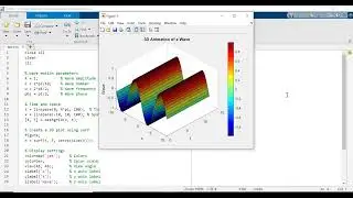 Creating 3D Wave Motion Animation using the surf Function in MATLAB