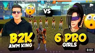 [B2K] AWM KING VS 6 PRO GIRLS CUSTOM ROOM GAMEPLAY FREEFIRE GAMING @BORN2KILL