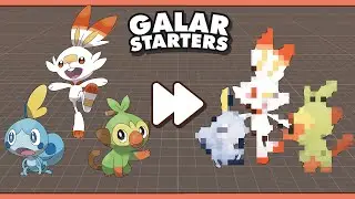 I modeled Grookey, Scorbunny and Sobble! [Blender][3D Painter]