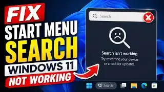 ✅ Fix Start Menu Search Windows 11 Not Working | Search Bar Not Working Fix (2026)