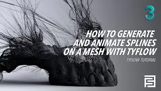 How to generate and animate splines on a mesh | 3dsmax x Tyflow