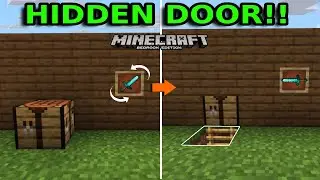 Minecraft Item Frame Secret Door | Bedrock Redstone Tutorial *UPDATED*