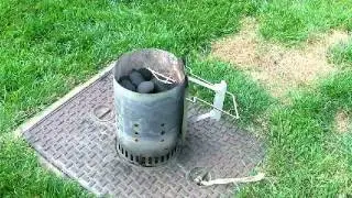 How to use a starter chimney to light BBQ charcoal