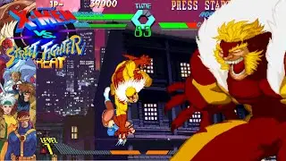 Sabretooth Playthrough - X-Men vs. Street Fighter [ARCADE][HD]