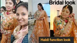 Haldi function look for bride