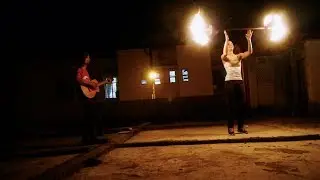 Fire Dancing on the terrace