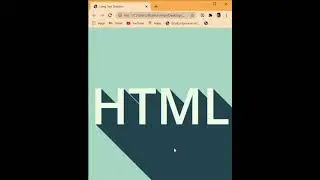 Flat long shadow text | CSS text  Shadow effect 