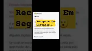 Microsoft Bloqueada? Recupere Agora!#shorts