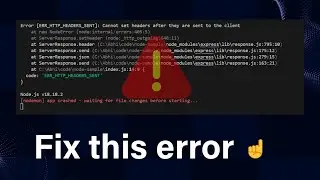 Fix Cannot set headers after they are sent to the client
