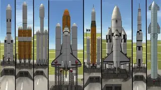 KSP: Top 10 Biggest Rockets Ever Made Re-created In Kerbal Space Program!