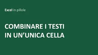 EXCEL - Combine text from two or more cells into one
