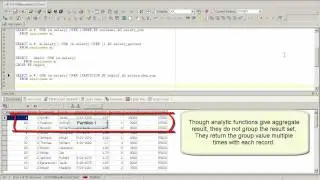 Oracle Partition By clause, Oracle Analytic Functions tutorial