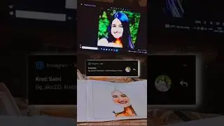 Drawing sketch of @kratisainii || she mention in her story🤞🥳 #vlog #minivlog #shorts #shortvideo