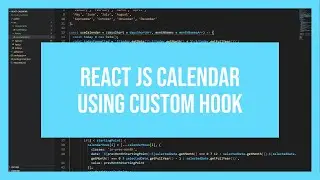React JS Calendar using custom hook