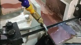 Установка подачи СОЖ  в лентопильный станок Metalmaster BSM-128HDR. Coolant system installing GT OIL