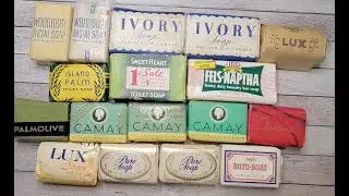 Vintage retro soap cutting ASMR crunchy dry satisfying relaxing!