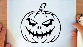 HOW TO DRAW A HALLOWEEN PUMPKIN