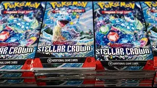 Opening 432 Stellar Crown packs (Two Pokemon cases)