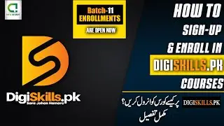 How To Sign Up And Enroll Courses Of Digiskills.pk Full Tutorial | Batch-11 | 2021 |  Info Desert