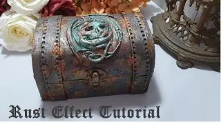 Rust Effect Treasure Chest Box🎇Mixed Media Tutorial 