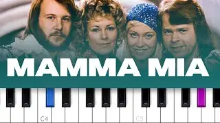 ABBA - Mamma Mia (piano tutorial)