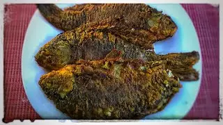 Fried crucian carp in sour cream with stuffing and without bones!