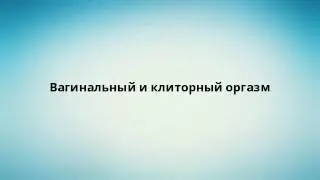Вагинальный и клиторный оргазм