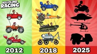 Hill Climb Racing : All Vehicles Evolution - History of All Updates! 2012-2024